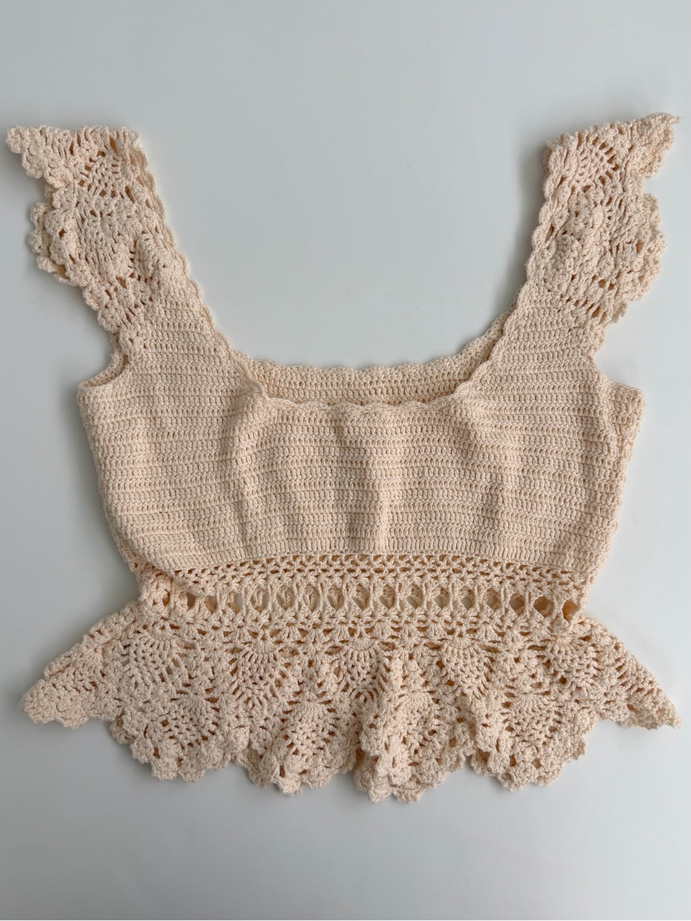 Free People 70s Style Crochet Knit Tank - Picture 5 of 5